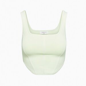Babaton Aritzia Sage Mint Scuplt Knit Bustier Top